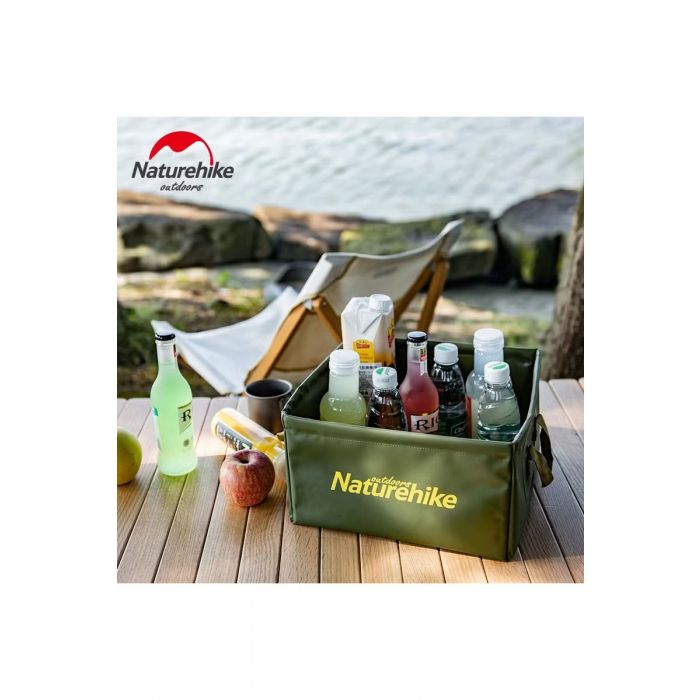 Zlew składany NATUREHIKE SQUARE BUCKET 13L (NH19SJ007) / ARMY GREEN