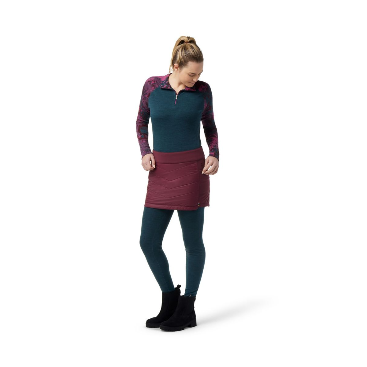 Koszulka SMARTWOOL CLASSIC THERMAL MERINO 250 PATTERN 1/4 ZIP WOMEN'S