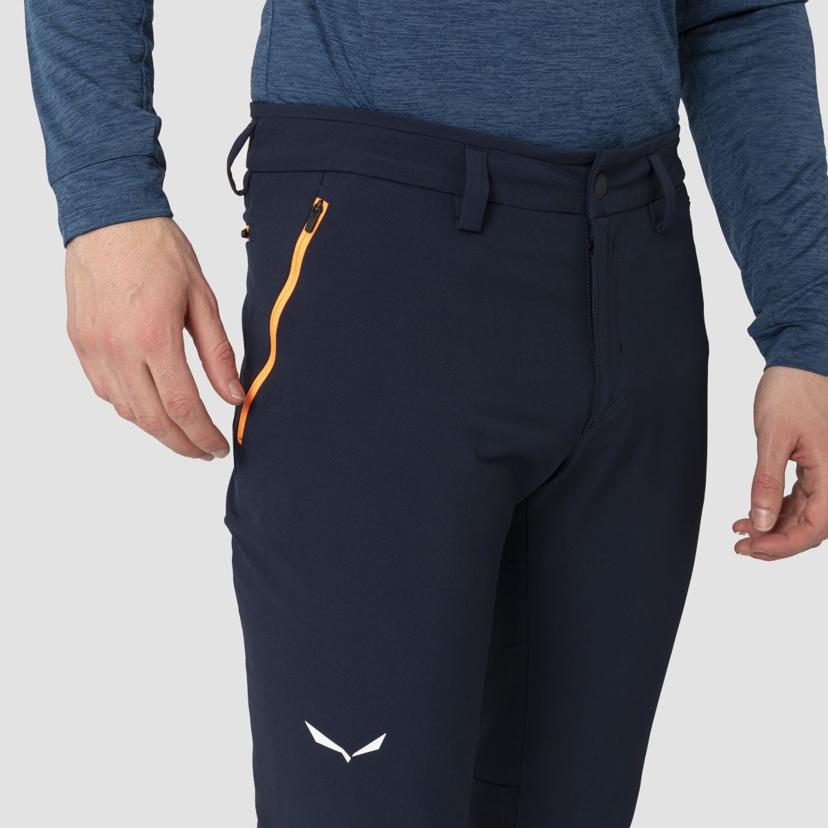Pantalones Softshell Salewa Puez Dolomitic Durastretch Hombre - Azul, Trekking Técnico
