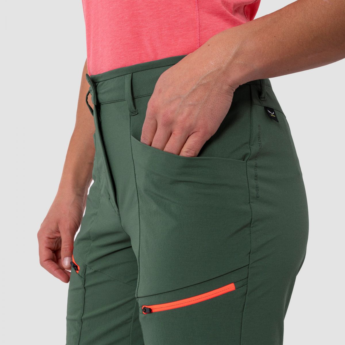 Pantaloncini Salewa Puez Dst W Cargo - Donna, Softshell, Traspiranti, Impermeabili, Vita Media - Foto 11